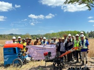 Perkuat Ketahanan Pangan, Anak Usaha PT TIMAH PT TAJ Bantu Alat Pertanian