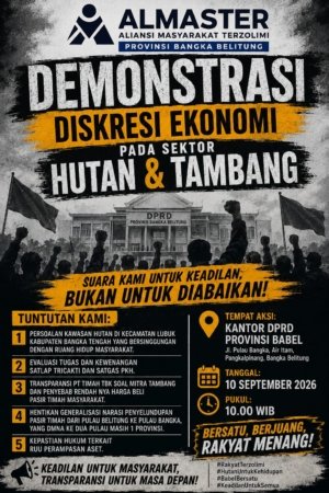 ALMASTER Turun 10 September, Lima “Bom” Aspirasi Dibawa ke DPRD Babel