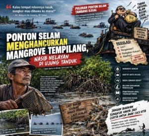 Pesisir Tempilang dalam Kepungan Puluhan Ponton Selam, Rebon Terancam, Nelayan Terdesak