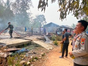 5 Rumah di Cupat Bangka Barat Ludes Terbakar, Polisi Dalami Penyebab Kebakaran