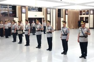 Kapolri Pimpin Sertijab Empat Pejabat Polri, Agus Wijayanto Resmi Jabat Kapolda Babel