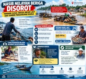 Nasib Nelayan Beriga Disorot, Tambang Ilegal Diduga Ancam Laut dan Sumber Penghidupan Warga