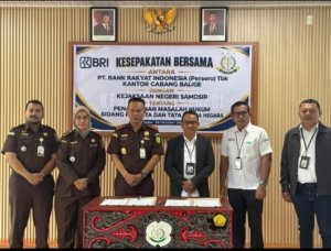 BRI Cabang Balige MoU dengan Kejari Samosir, Pencegahan dan Permasalahan Hukum Teratasi