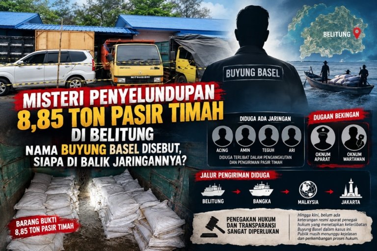 Misteri Penyelundupan 8,85 Ton Pasir Timah di Belitung, Nama Buyung Basel Disebut, Siapa di Balik Jaringannya?