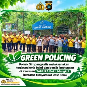Green Policing, Polsek Simpang Katis Ajak Warga Desa Terak Peduli Kelestarian Lingkungan