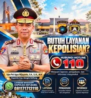 Polda Babel Permudah Akses Pelayanan Masyarakat Melalui Hotline 110 dan Whatsapp Kapolda