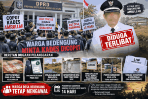 Dari Dugaan Penyelewengan Dana hingga Jual Aset Desa, Warga Bedengung Minta Kades Dicopot